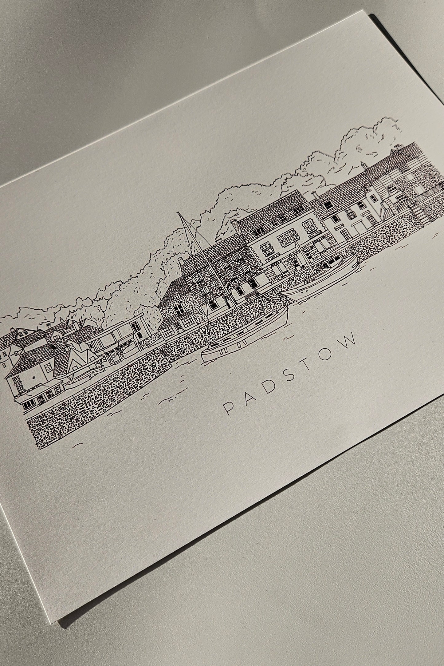 Padstow B&W print