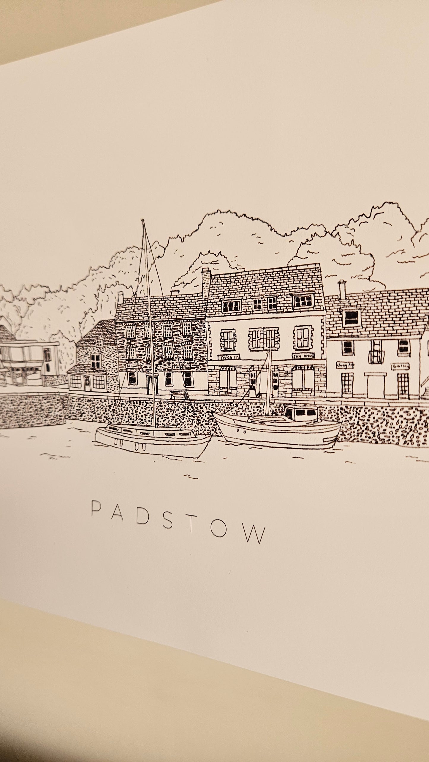 Padstow B&W print