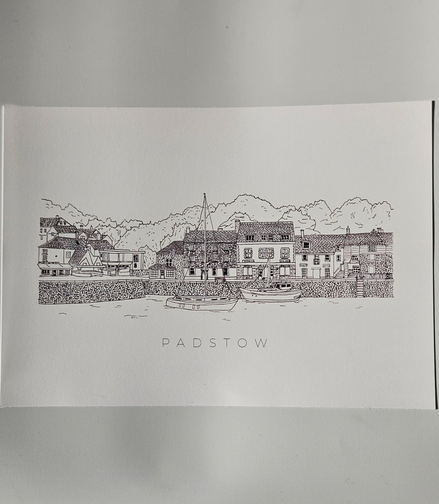 Padstow B&W print
