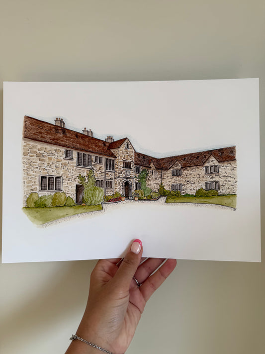 Custom Wedding Venue Watercolour Painting