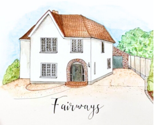Custom House Watercolour Painting