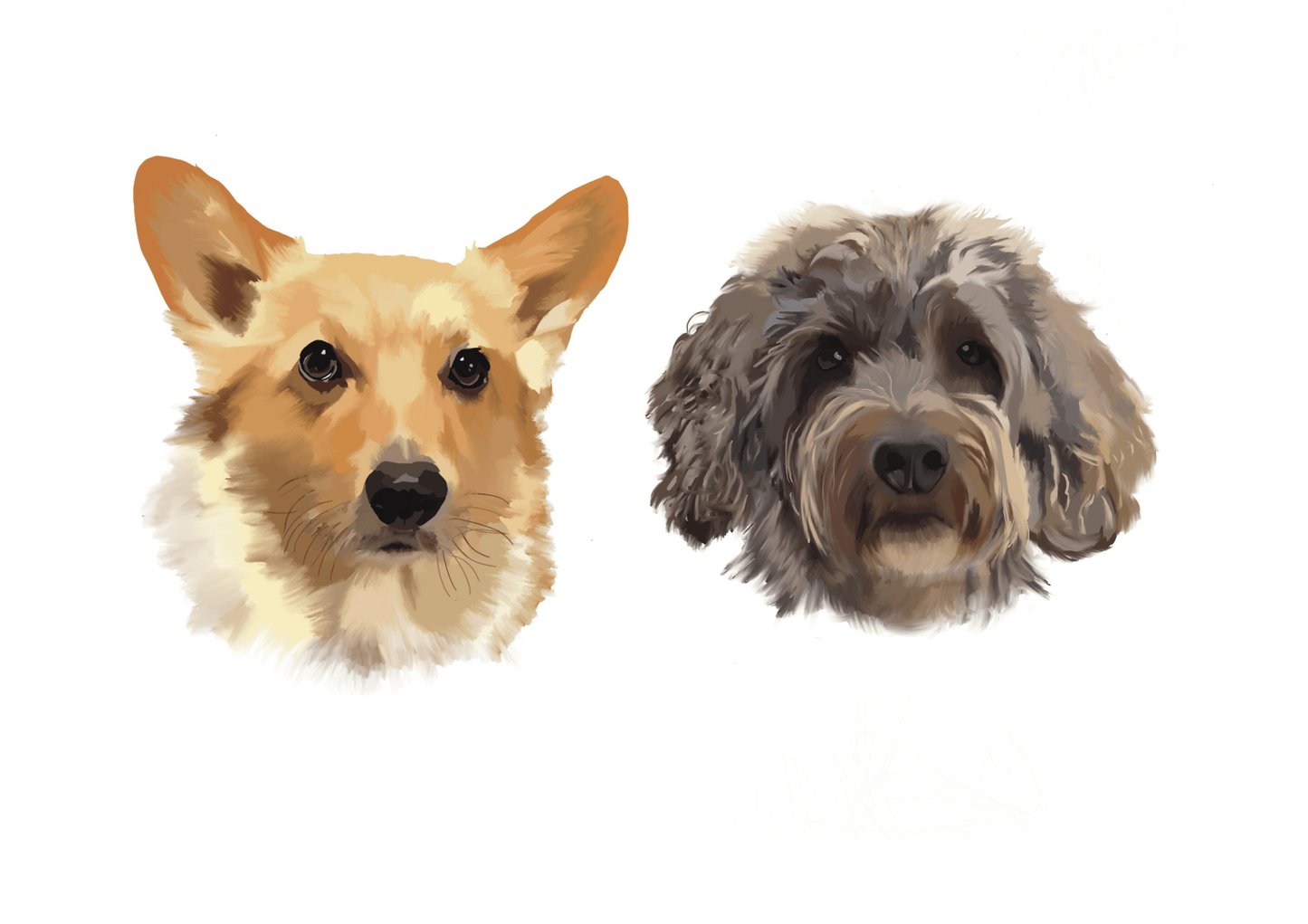 Custom Double Pet Portrait